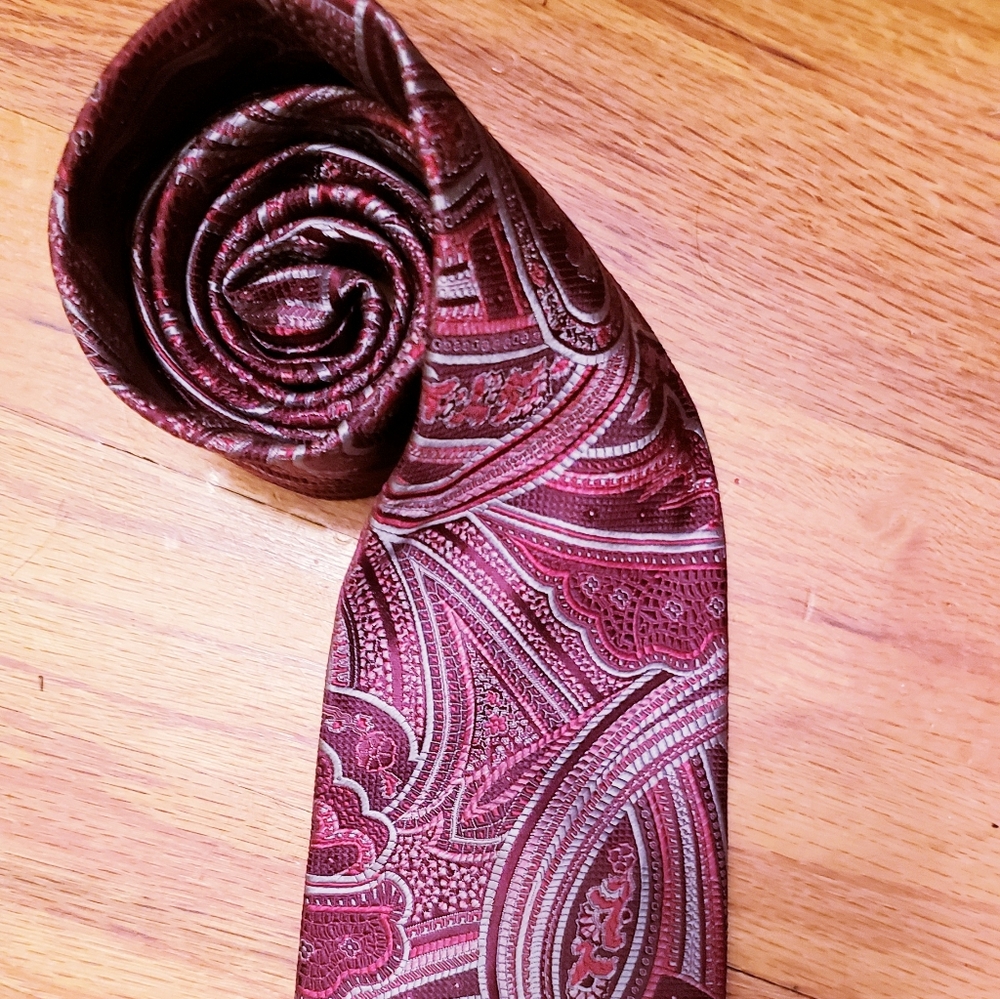 Tassa Ella 100% silk raised paisley tie